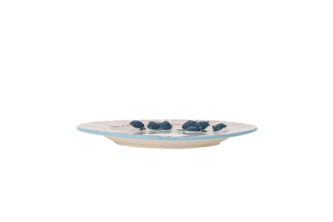 Teller-Set Hari – Handbemaltes Steingut in Rosé (4er-Set)
