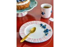 Teller-Set Hari – Handbemaltes Steingut in Rosé (4er-Set)