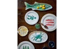 Teller-Set Lobio – Steingut mit handgemaltem Hummermotiv (4er-Set)
