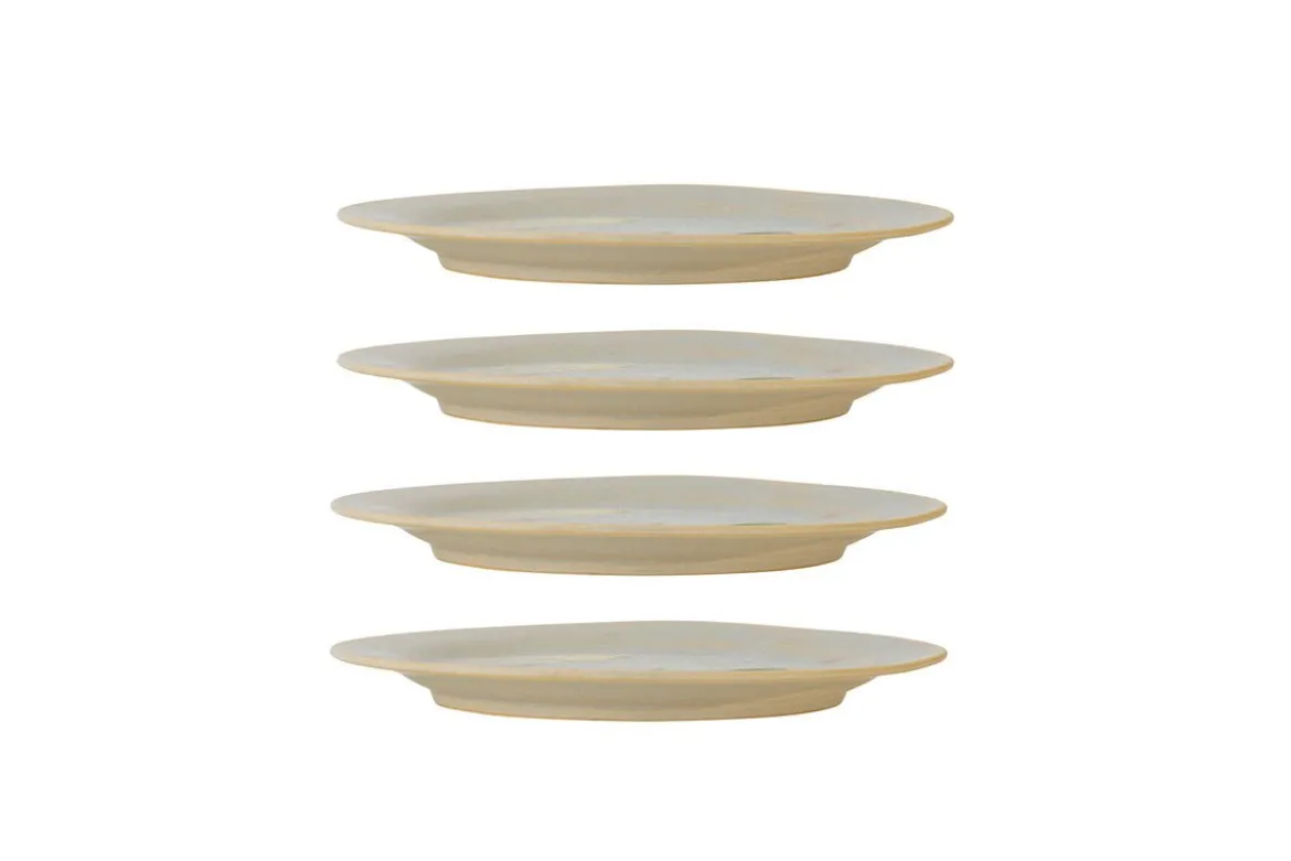 Teller-Set Lobio – Steingut mit handgemaltem Hummermotiv (4er-Set)