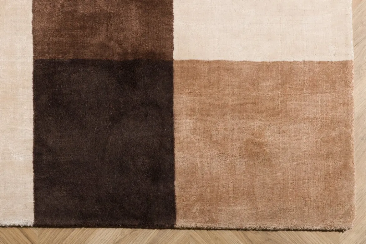 Teppich Adel – mit Karomuster aus Viskose