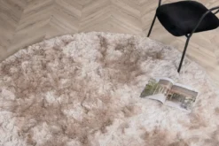 Teppich Anelie – runder Hochflor aus Polyester