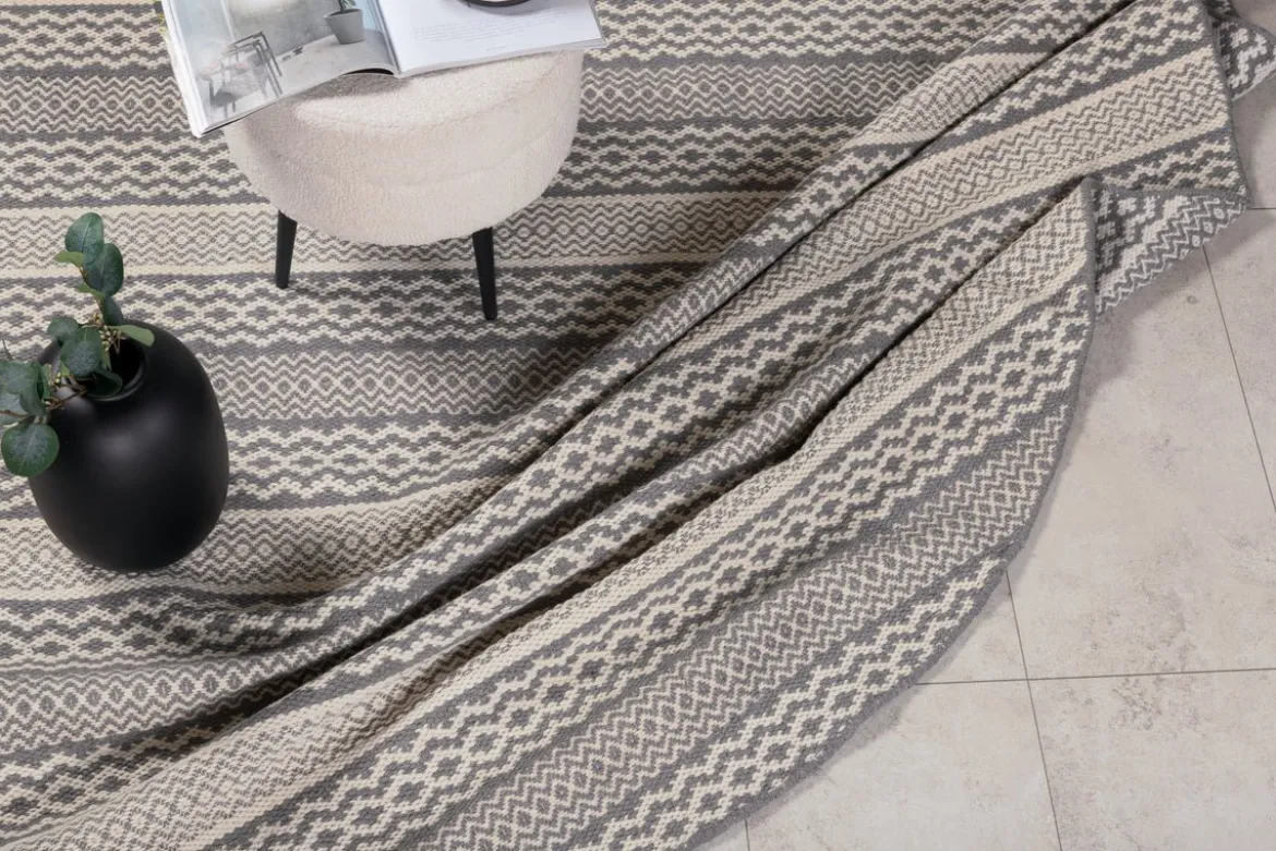 Teppich Aramis – handgewebt aus Wolle & Baumwolle