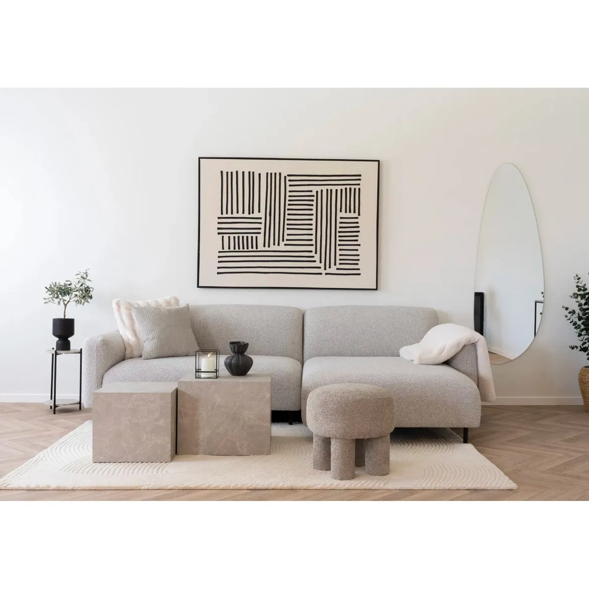 Teppich Arivon – Handgetuftete Eleganz - 100% Wolle, 160x230 cm