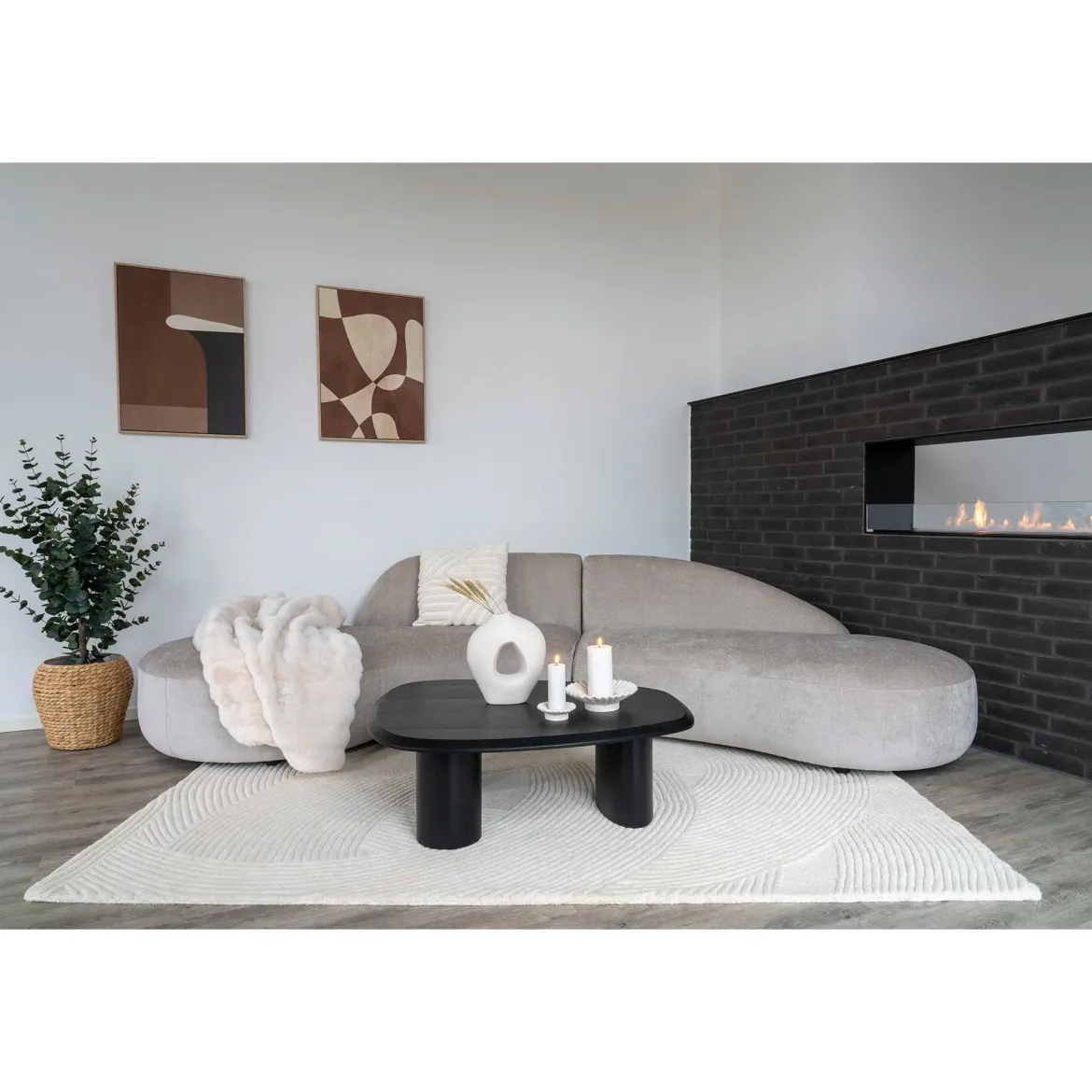 Teppich Arivon – Handgetuftete Eleganz - 100% Wolle, 160x230 cm