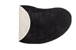Teppich Caelen – ovale Form in Schwarz & Weiß aus Baumwolle