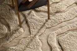 Teppich Dimi – handgewebt in Beige aus Wolle