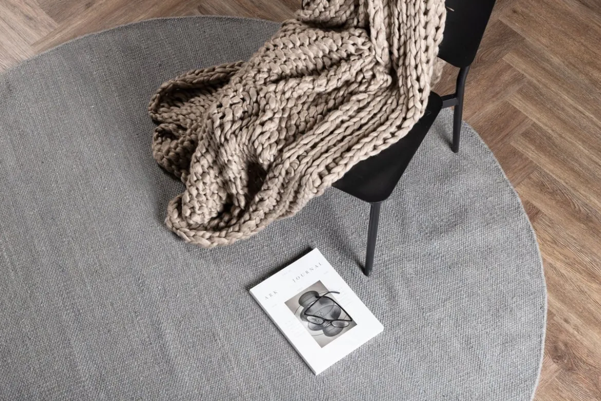 Teppich Edi – in Grau oder Beige aus Wolle & Baumwolle