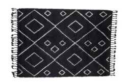 Teppich Hanna – Hochflor mit Karomuster aus Wolle