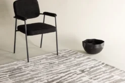 Teppich Inara – in Beige oder Grau aus Polyester & Baumwolle