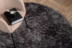 Teppich Nassa – runder Hochflor aus Polyester