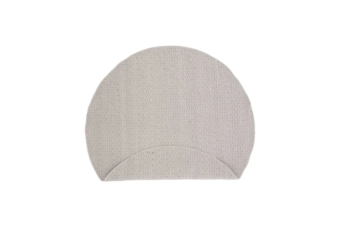Teppich Naveen – rund in Beige aus Polyester & Baumwolle