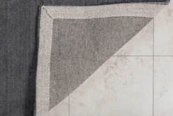 Teppich Nivaro – Kurzflor in Dunkelgrau aus Wolle & Polyester