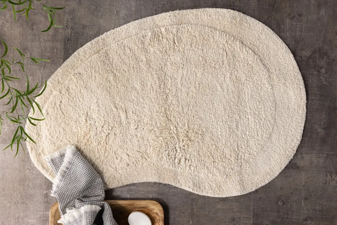 Teppich Noah – handgefertigt in Beige aus Baumwolle