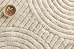 Teppich Paco – mit gerippter Struktur aus Polyester & Baumwolle
