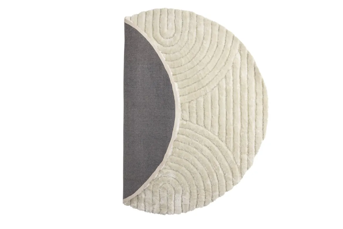 Teppich Paco – mit gerippter Struktur aus Polyester & Baumwolle