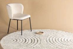 Teppich Paco – mit gerippter Struktur aus Polyester & Baumwolle