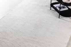 Teppich Soren – in Weiß aus Polyester & Vliesstoff