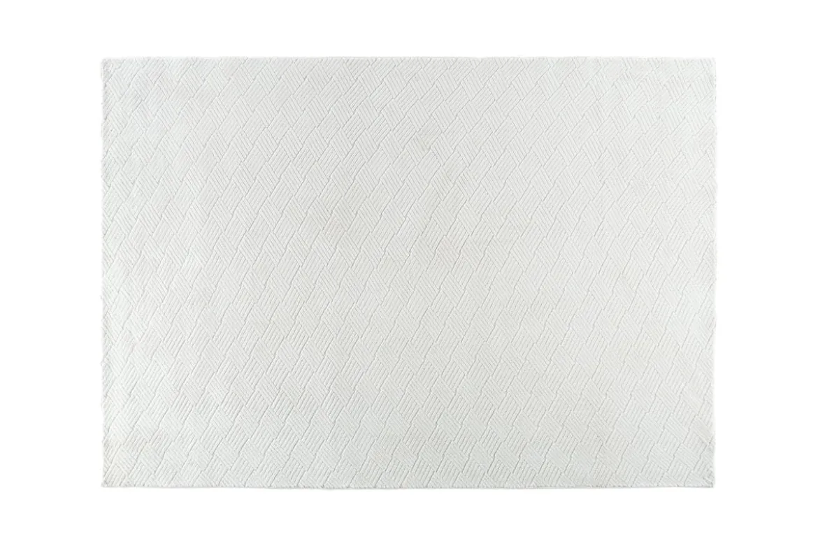 Teppich Soren – in Weiß aus Polyester & Vliesstoff