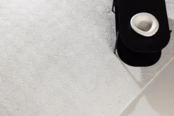 Teppich Soren – in Weiß aus Polyester & Vliesstoff