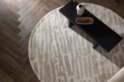 Teppich Vano – runde Form in Beige