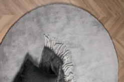 Teppich Vasia – rund mit Glanzoptik aus Polyester