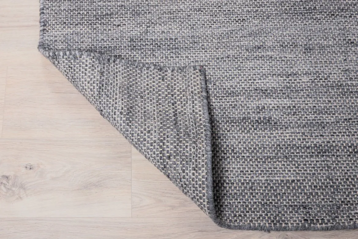 Teppich Zay – handgewebt in Beige aus Polyester & Baumwolle