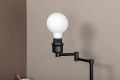 Tischlampe „Alice“ – Mit eleganten, verstellbaren schwarzen Ständer