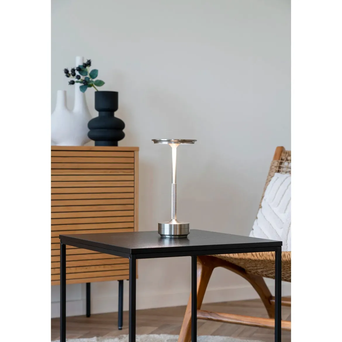 Tischlampe „Ardena“ – Eleganz in Gold, Silber & Schwarz