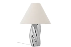 Tischlampe Astro - versilbertes Steingut