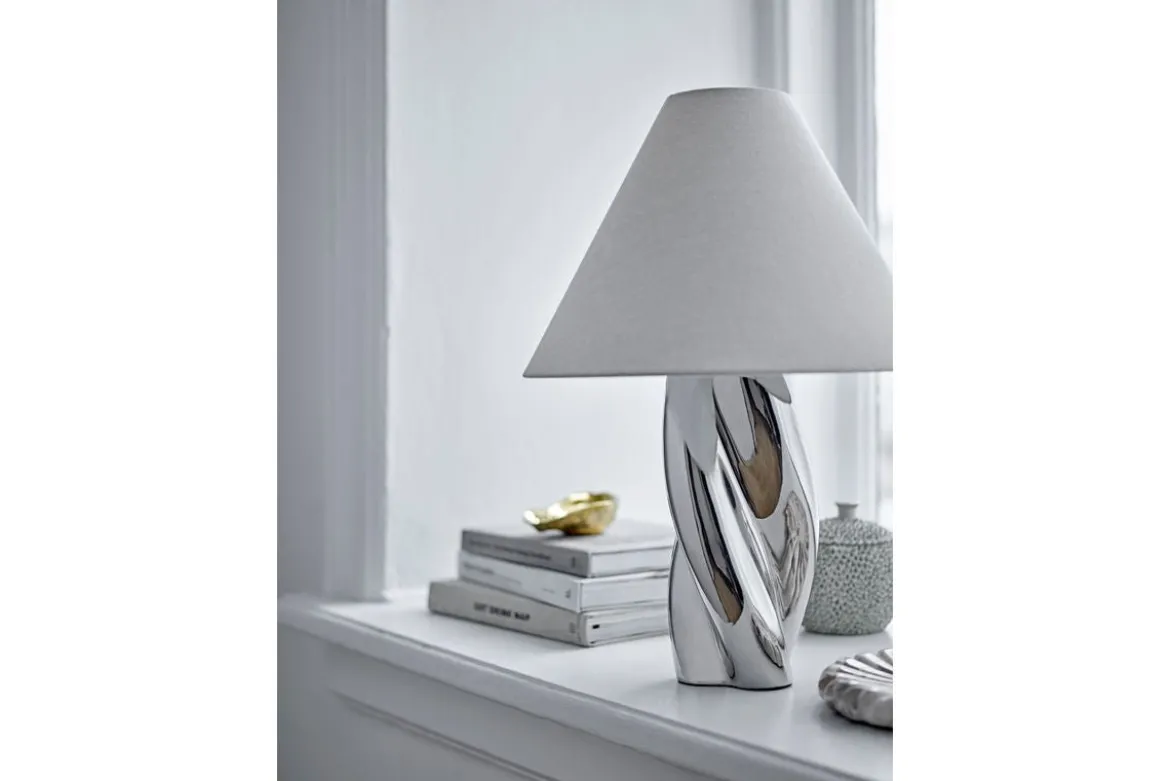 Tischlampe Astro - versilbertes Steingut