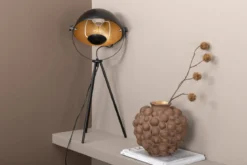 Tischlampe „California“ – Schwarze Leuchte mit goldenen Details
