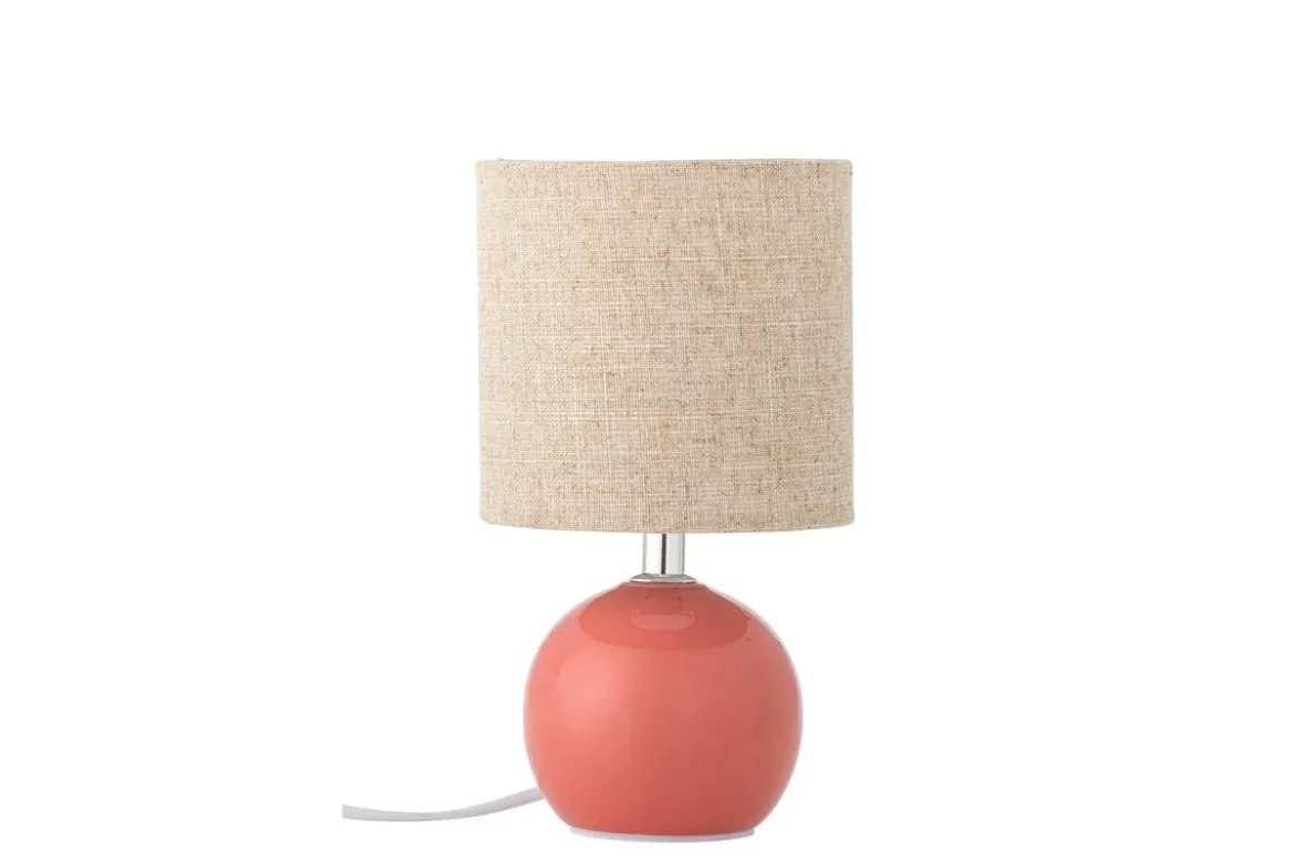 Tischlampe Elara – Steingut in Rosé, elegantes Designobjekt