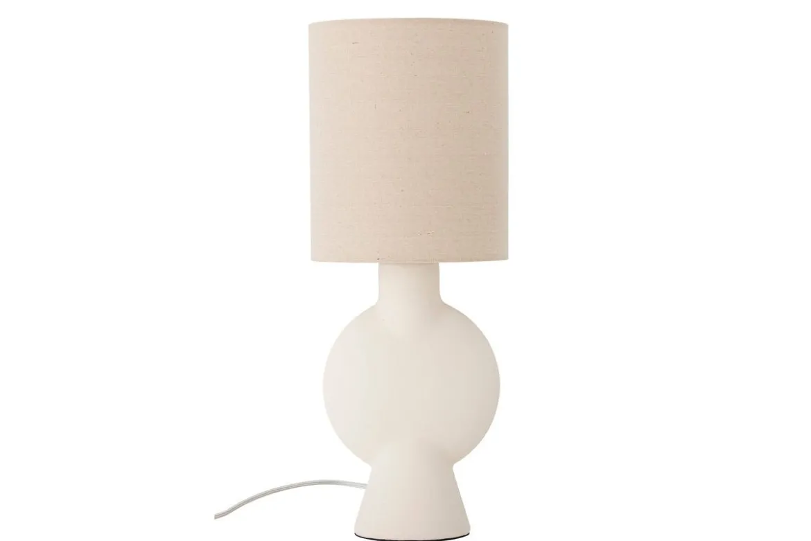 Tischlampe Everni - weißes Steingut