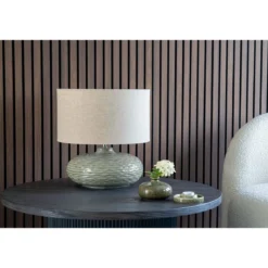 Tischlampe „Ferano“ – Eleganz aus Keramik in sanftem Grün