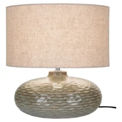 Tischlampe „Ferano“ – Eleganz aus Keramik in sanftem Grün