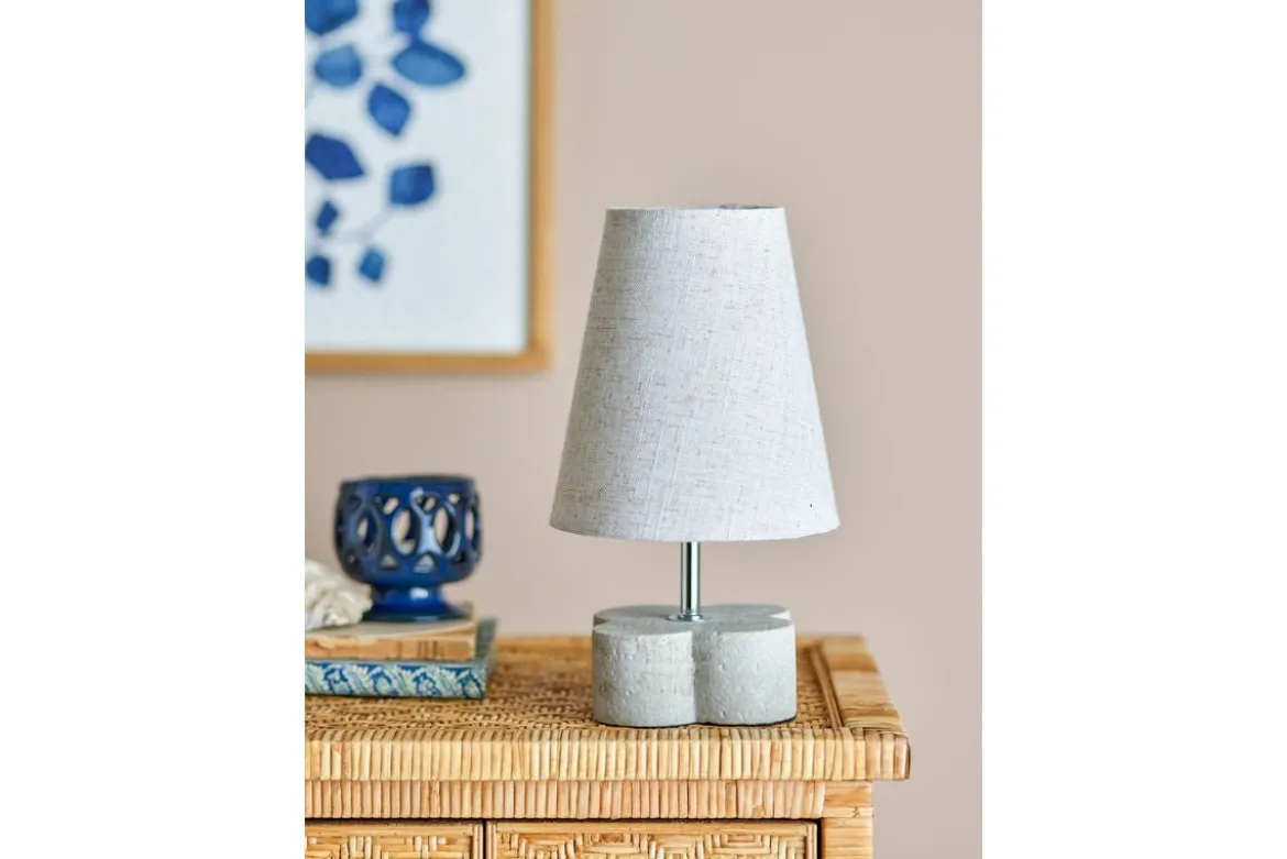 Tischlampe Keldinor - Beige Steingut