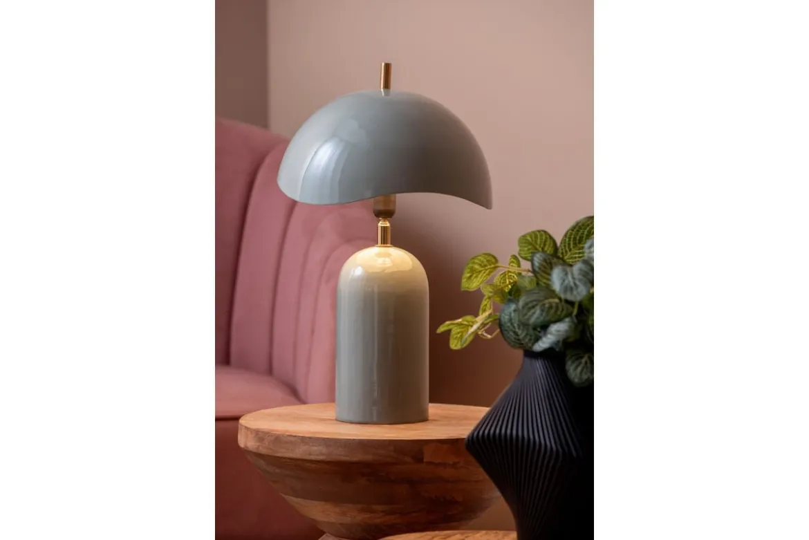 Tischlampe Madeira - Designleuchte aus Eisen mit Wellenschirm