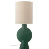 Tischlampe Norlia - Grün Steingut