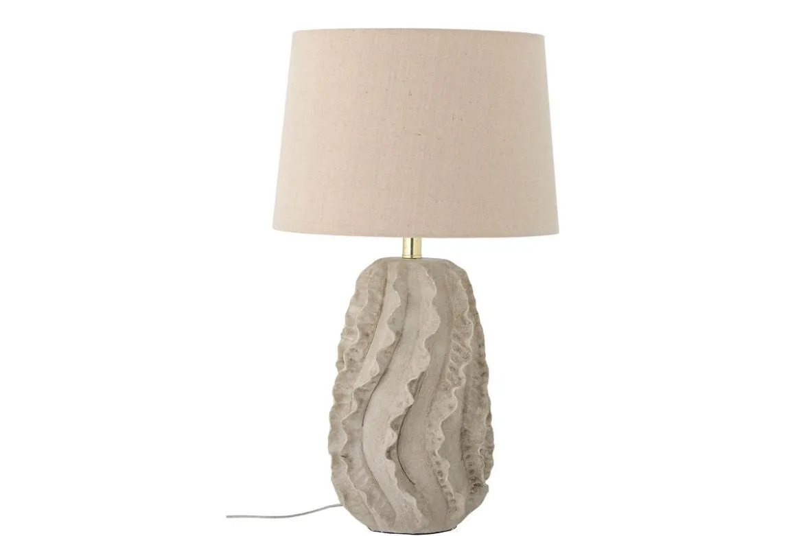 Tischlampe Sandwave- weißes Steingut