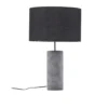 Tischlampe „Siv“ – Betonfuß & schwarzer Stoffschirm