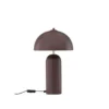 Tischlampe „Terranova“ – Braune Steingefertigte Eleganz mit Rundschirm