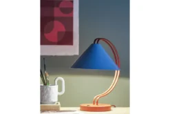 Tischlampe Yanava - Blau/Braun