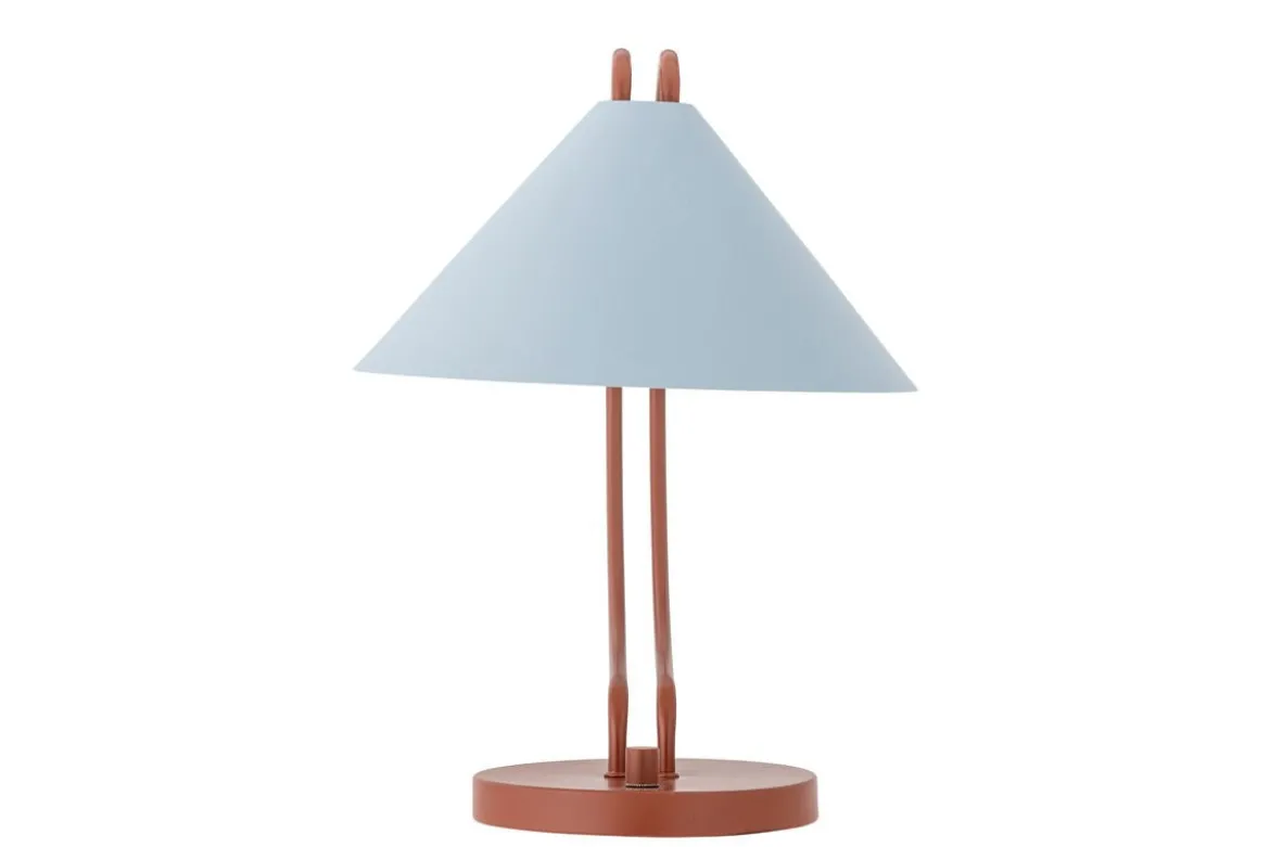 Tischlampe Yanava - Blau/Braun