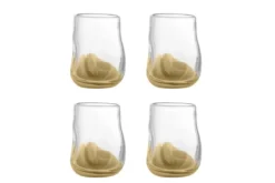 Trinkgläser Kati – klares Glas mit goldenem Farbverlauf (4er-Set)
