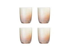Trinkgläser Noemi – Glas in Bronze mit Perlmuttrand (4er-Set)