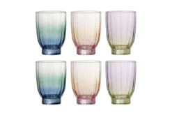 Trinkgläser Rainbow – elegantes Rillendesign (6er-Set)