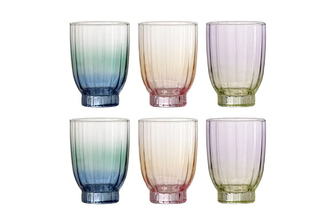 Trinkgläser Rainbow – elegantes Rillendesign (6er-Set)