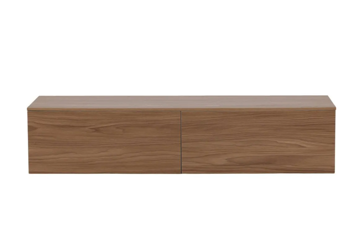 TV-Lowboard Valborg – Walnussfurnier in Natur-Optik
