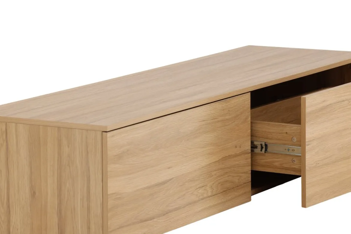 TV-Lowboard Valborg – Walnussfurnier in Natur-Optik